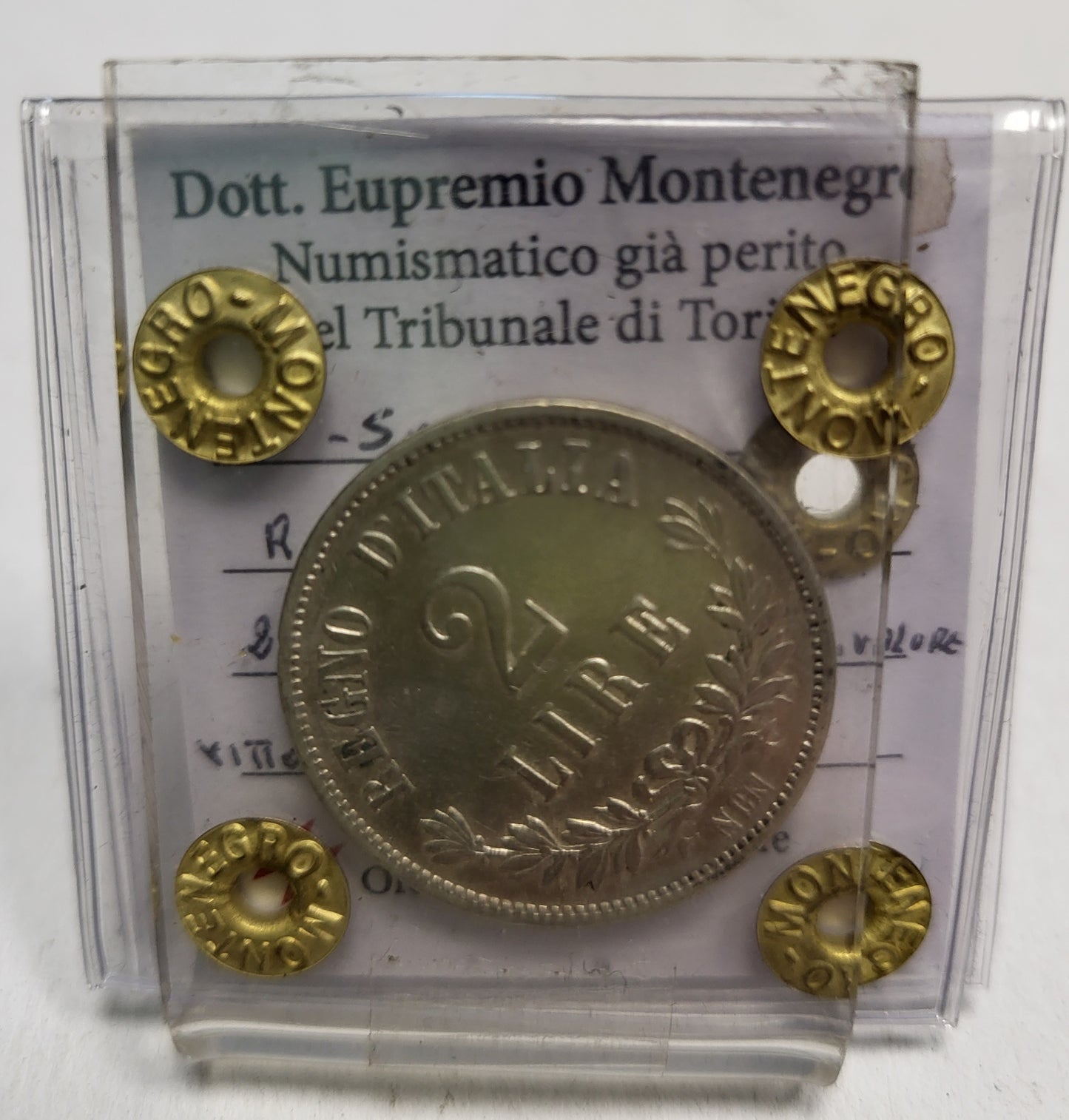 Regno D'Italia - Savoia - Vittorio Emanuele II°- 2 Lire Argento 1863 - Patina Originale - perizia Dr. Montenegro Eupremio