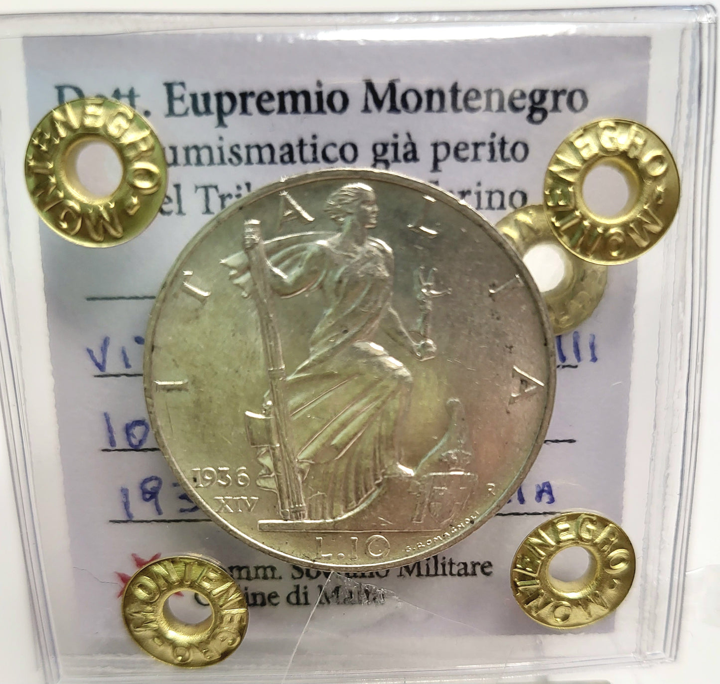 Regno D'Italia anno 1936 lire 10 Argento