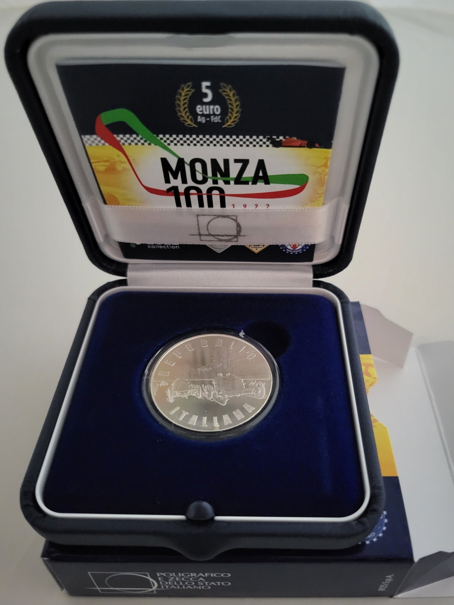 ITALIA - 5 EURO 2022 - ARGENTO Fondo Specchio