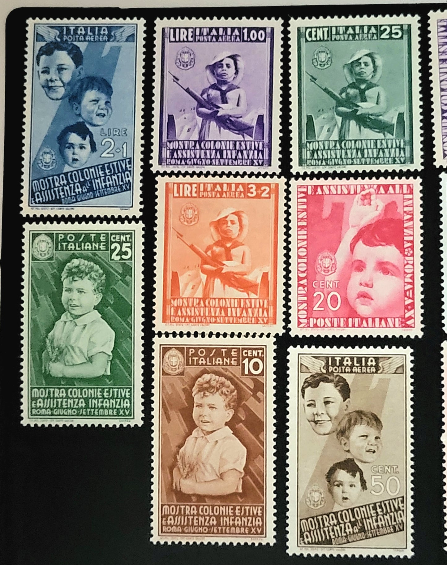 REGNO D'ITALIA - 1937 - Mostra delle Colonie Estive e assistenza all'infanzia.