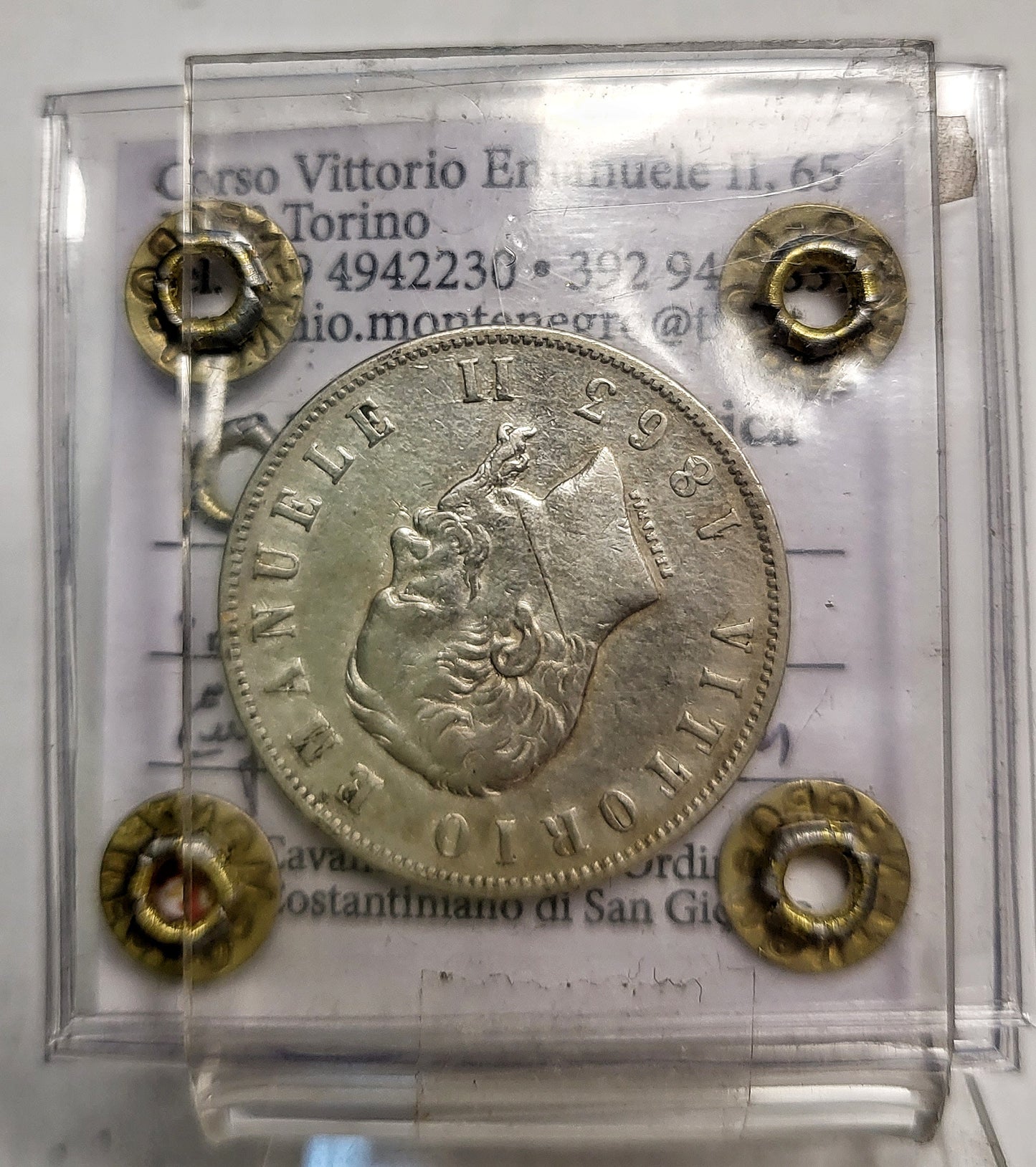 Regno D'Italia - Savoia  - Vittorio Emanuele  II°- 2 Lire Argento 1863 - Patina Originale - perizia Dr. Montenegro Eupremio
