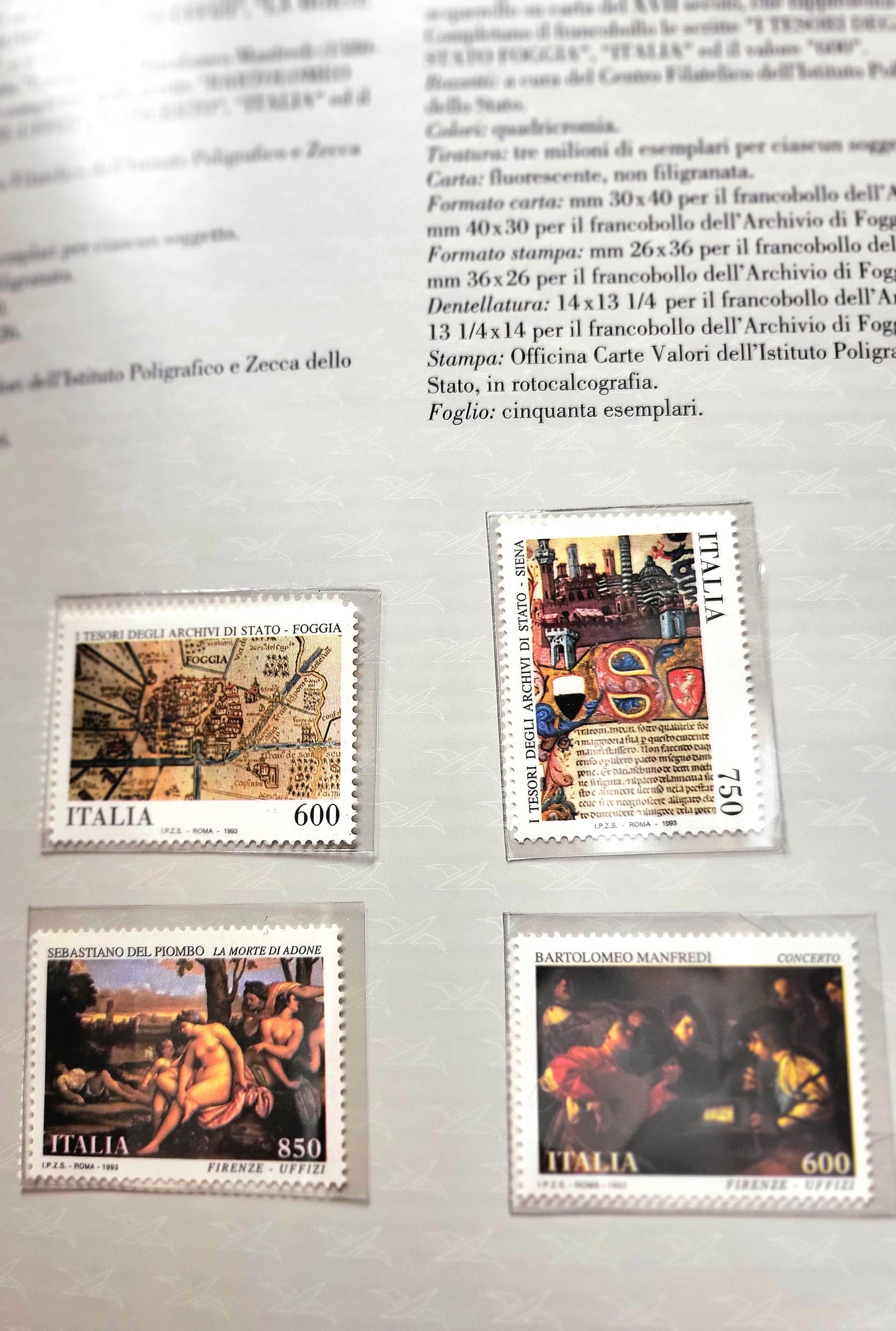 Libro dei francolli emesso dalle Poste Italiane anno 1993