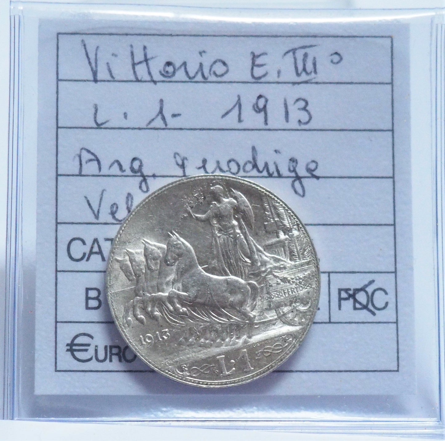 REGNO D'ITALIA - VITTORIO EMANUELE III° 1906 - 1 Lira Argento 835/1000 gr. 5 (SPL)