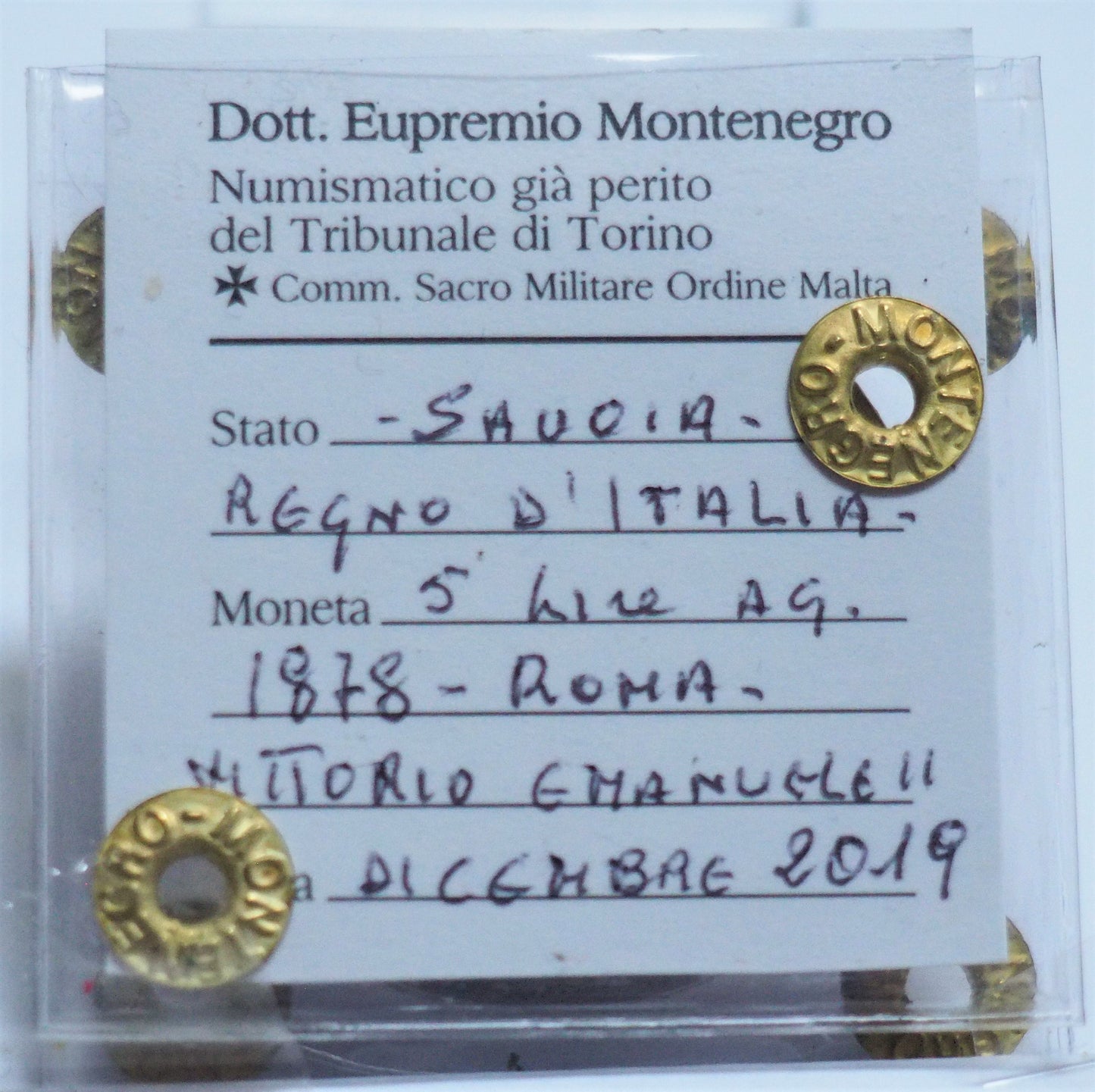 REGNO D'ITALIA - Vittorio Emanuele II° - % lire Argento